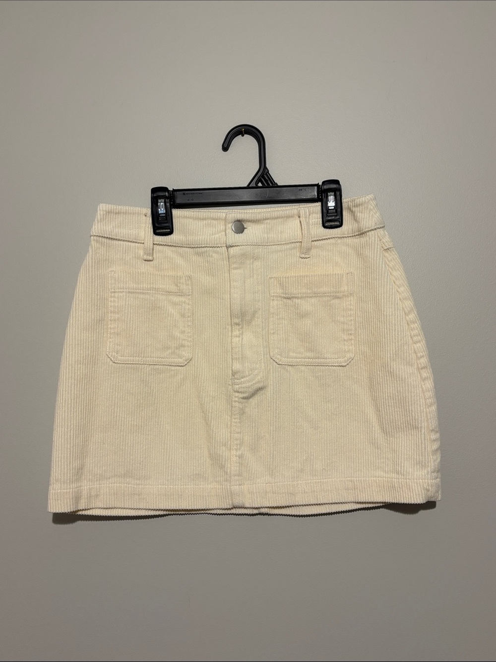 Altar'd State Cream Corduroy Mini Skirt Size Small